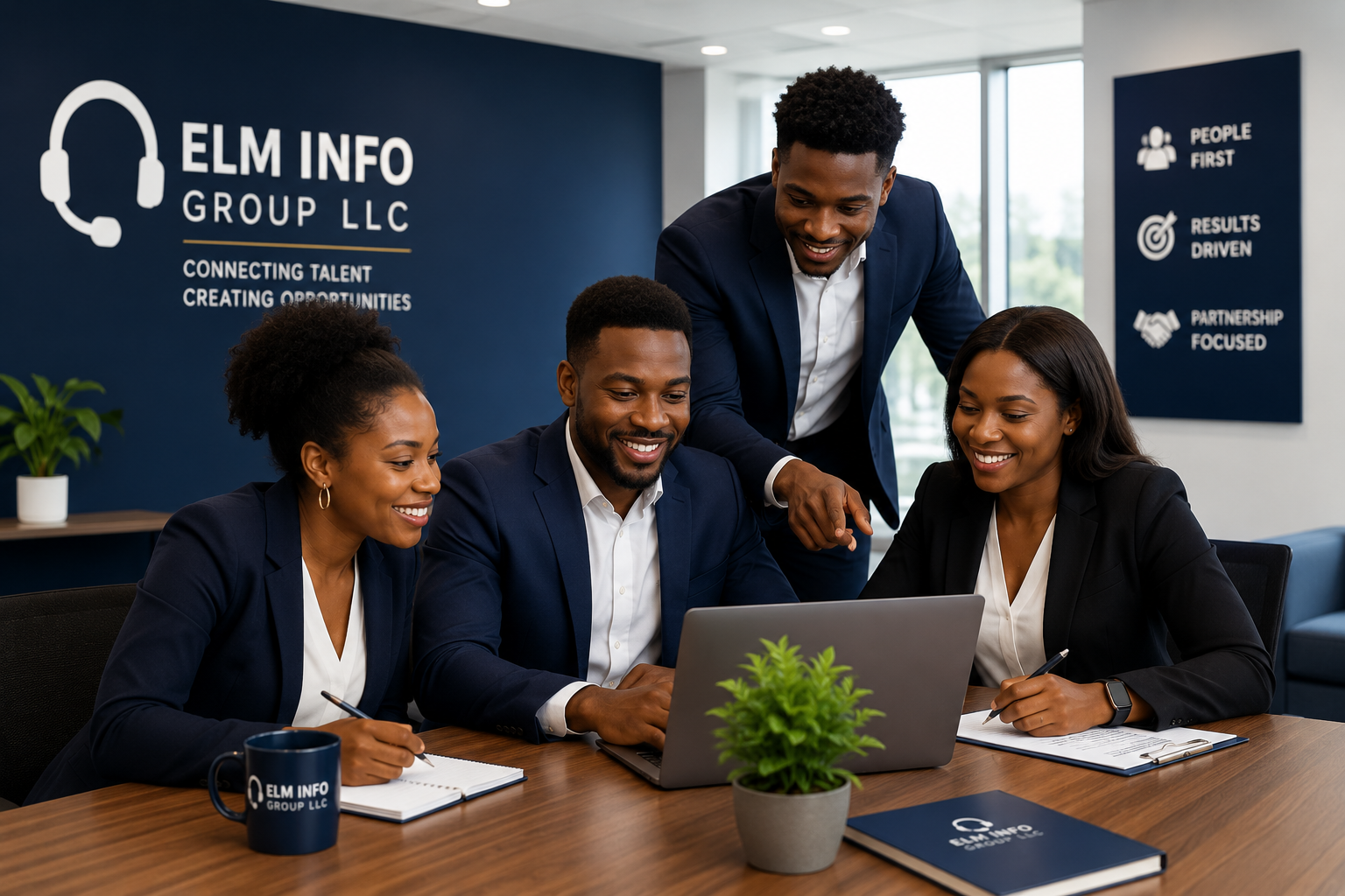 ELM INFO GROUP LLC staffing team helping candidates and employers